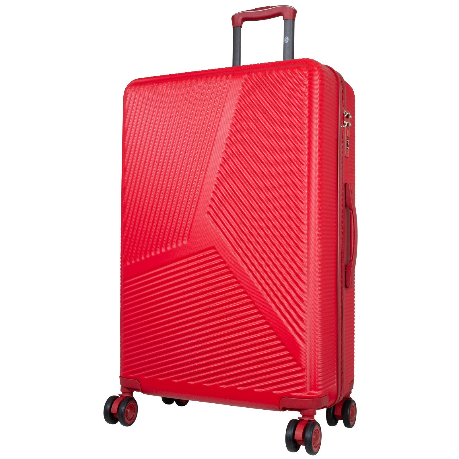 Trendyshop365 Hartschalen-Trolley Alcudia, 4 Farben, 3 Größen, Reisekoffer mit, 4 Rollen, Zwillingsrollen, Zahlenschloss, robust und leicht