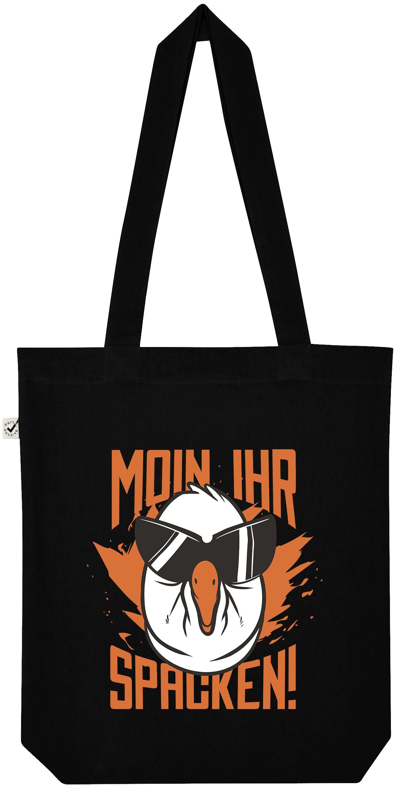 Tragetasche Herren MOIN IHR SPACKEN Jutebeutel Tasche Lange Henkel