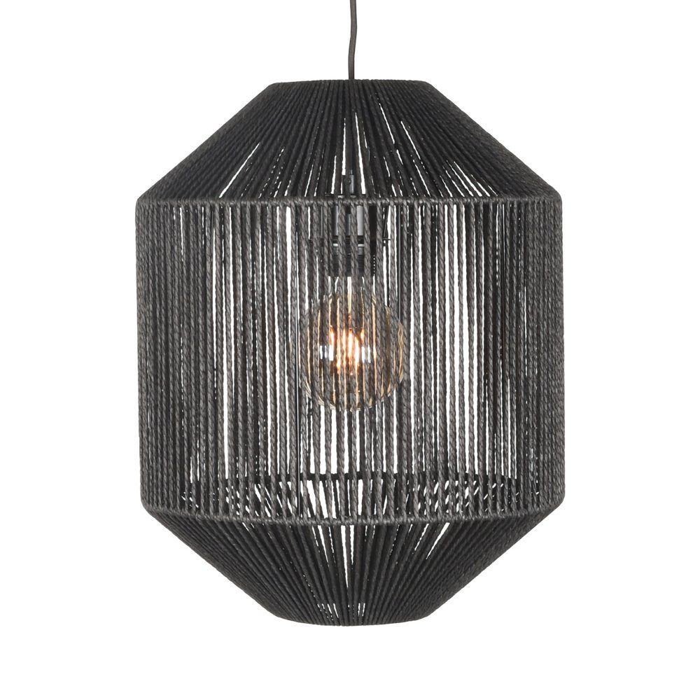 famlights Pendelleuchte famlights, Pendelleuchte Hjördis aus Jute E27