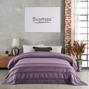 Bettüberwurf Apollo, Buymax, Pique Überwurf 220x240 cm Waffeloptik 100% Baumwolle Sofaüberwurf Wohndecke Bettüberwurf Quilt Pikee Uni Einfarbig