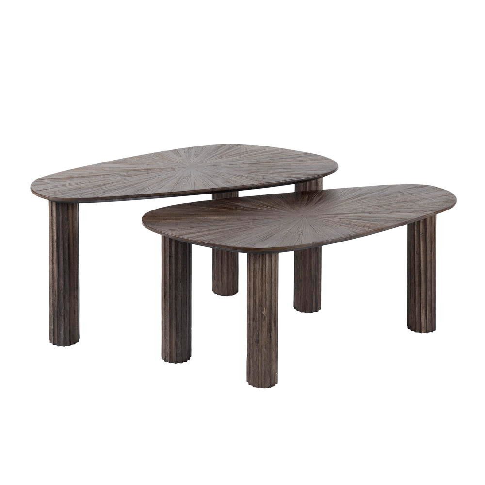 RINGO-Living Couchtisch RINGO-Living Couchtisch Callisto I aus Teakholz in Natur-dunkel 2er