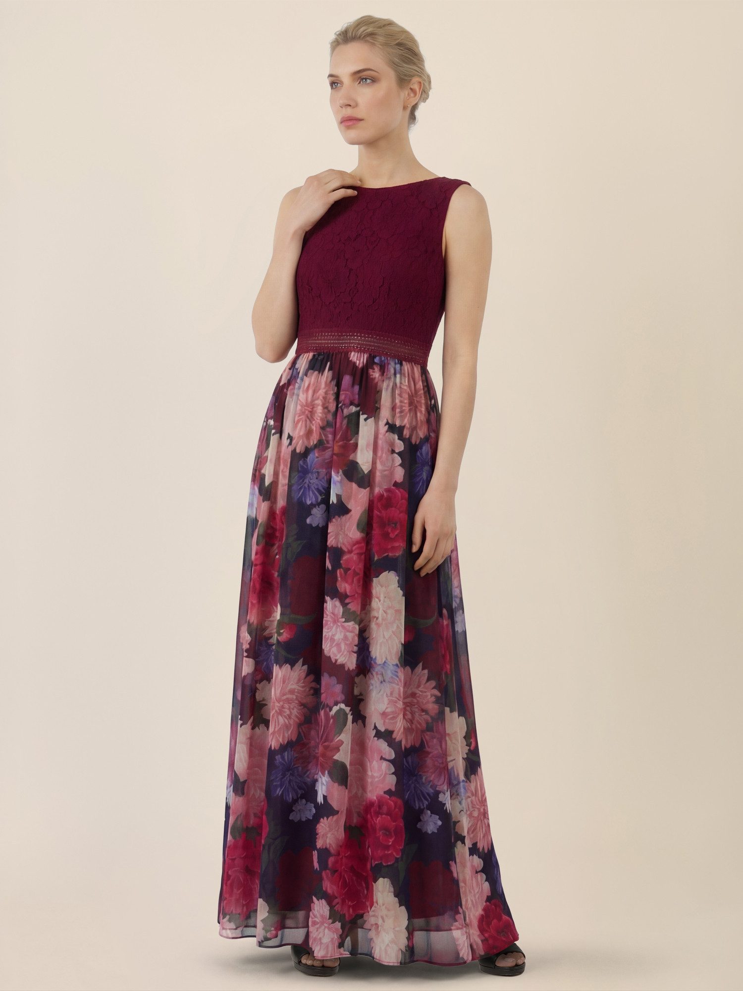 Apart Abendkleid mit Spitzenoberteil & Blumenrock günstig online kaufen