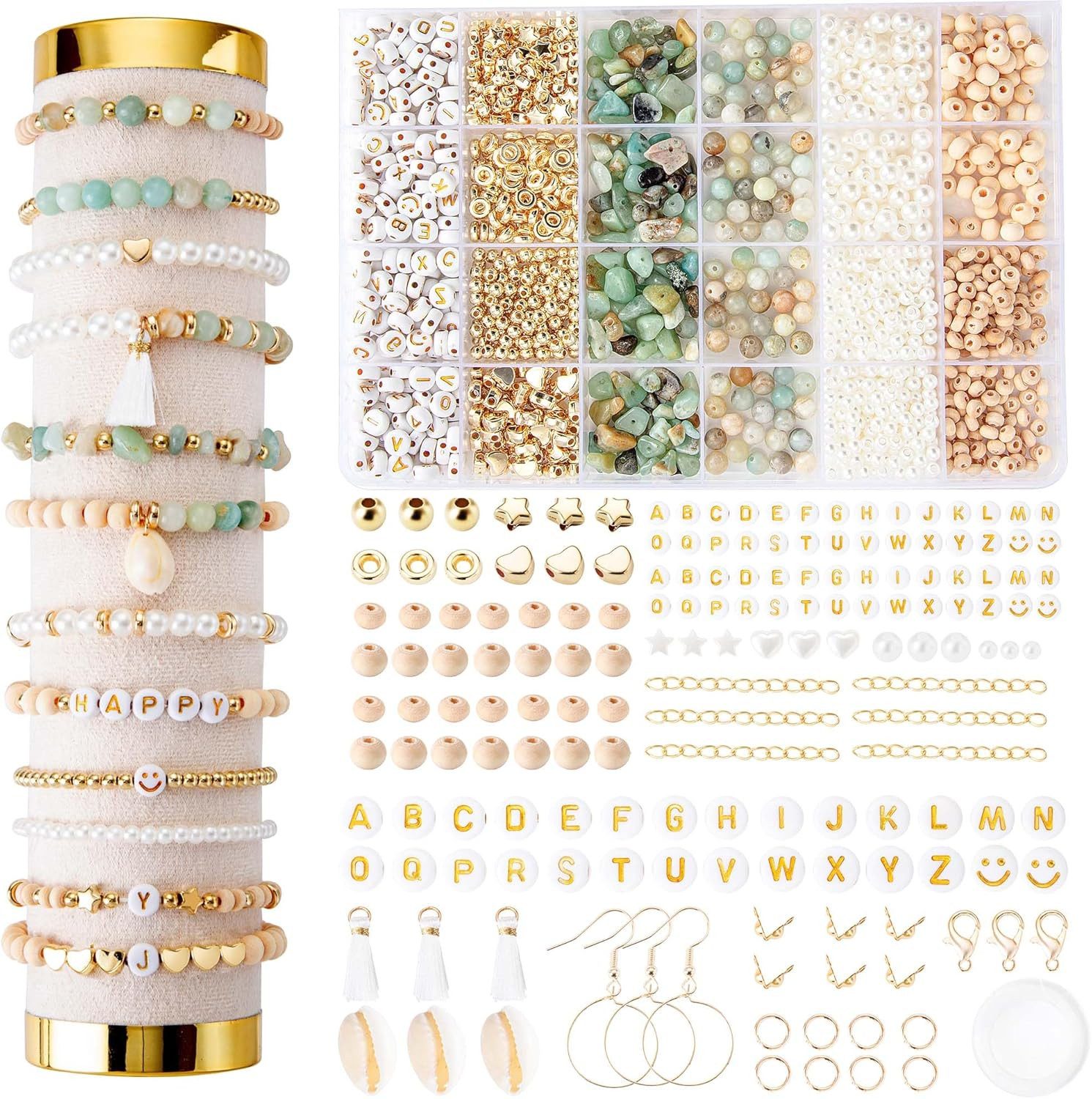 Ketten und Armband Set Fädelperlen-Set, Schmuckherstellungs-Kit, DIY-Armband-Schmuck