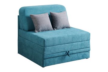 INOSIGN Schlafsofa Fantastico Plus Schlafsofa 92cm (Liegefläche 92/190cm), mit Bettkasten, Inklusive 1 Rücken- und 2 Zierkissen