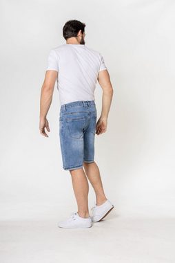 Nina Carter Jeansshorts Shorts Denim Regular Fit Bleached Jeansshorts 7606 in Hellblau