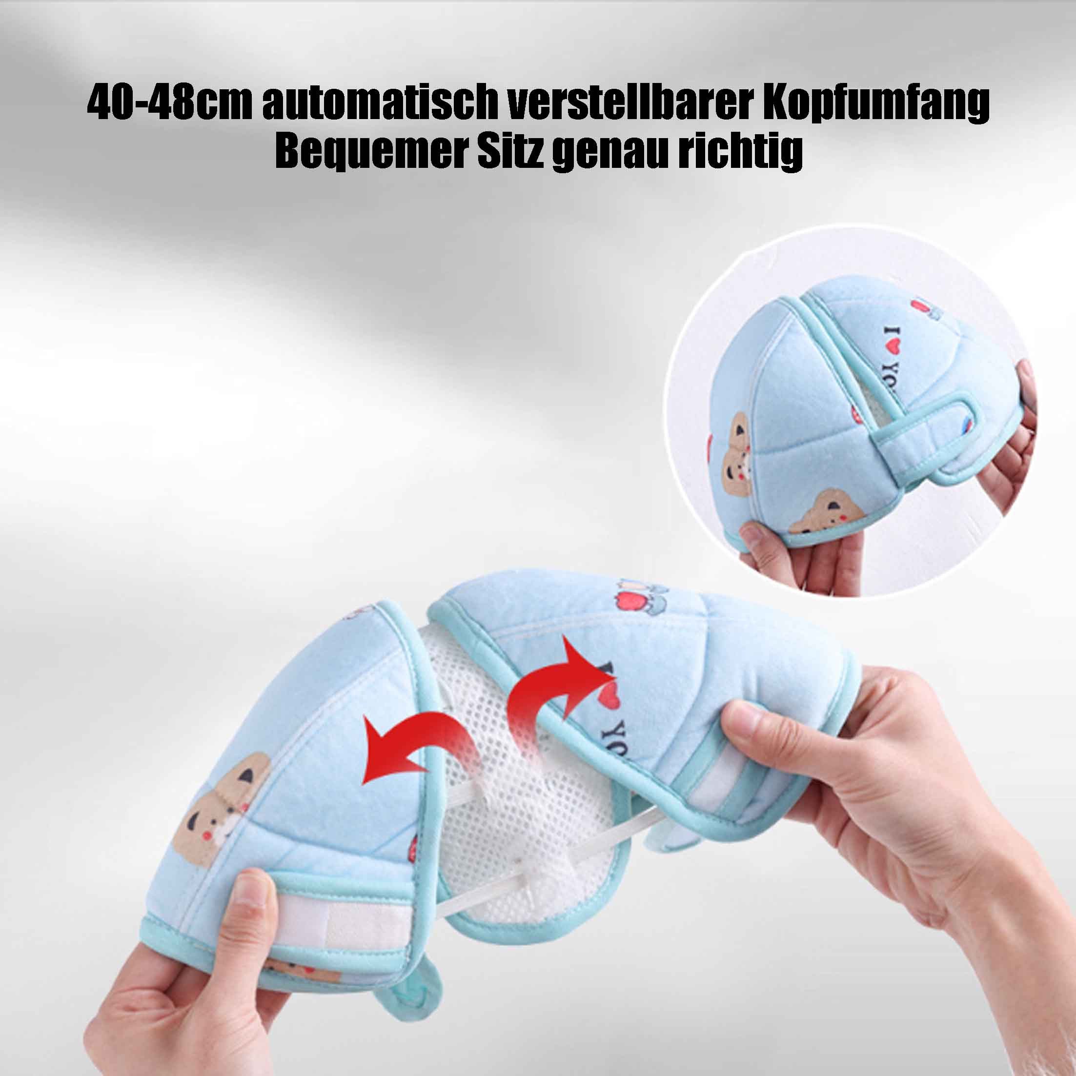 KINSI Kinderhelm Baby-Kleinkind-Kopfschutz, Sturzmütze, Sturzhelm, atmungsaktiv – Bild 3 von 5
