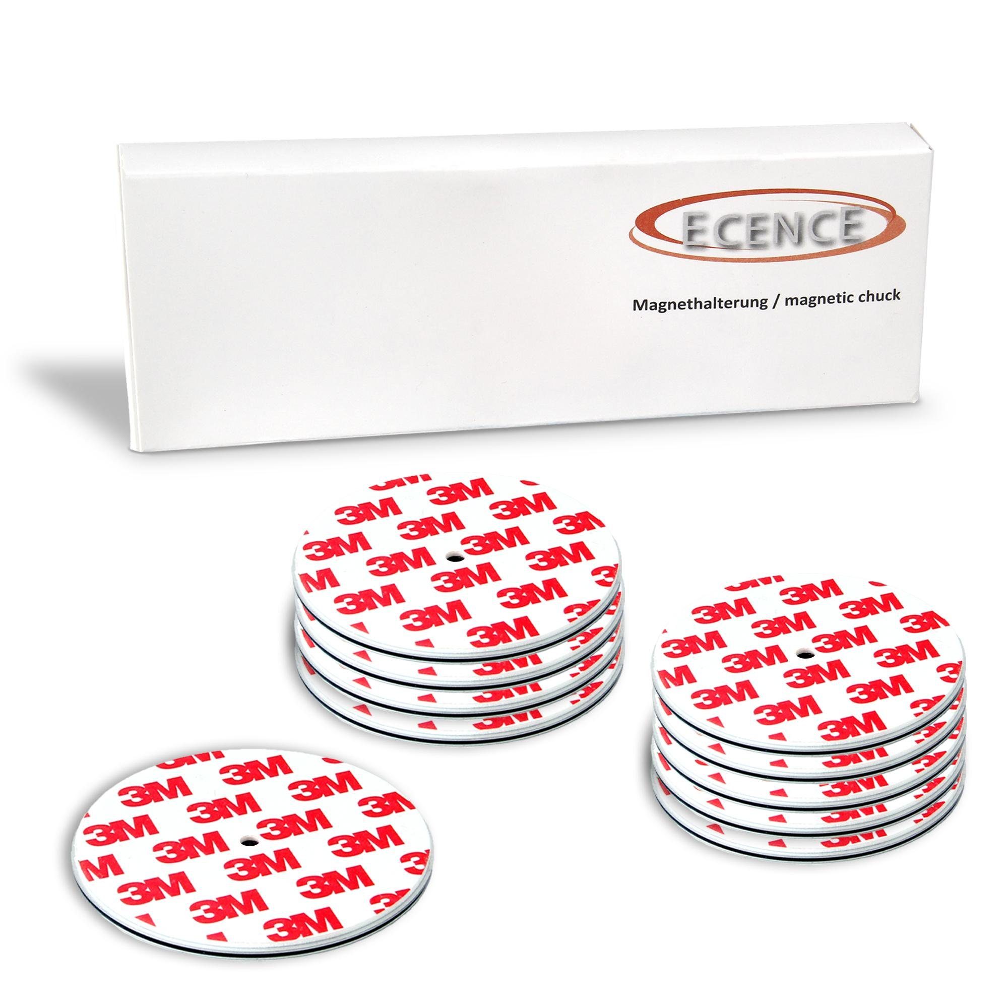 ECENCE Magnethalter 10x Magnethalterung 70mm für Rauchmelder (10-St)