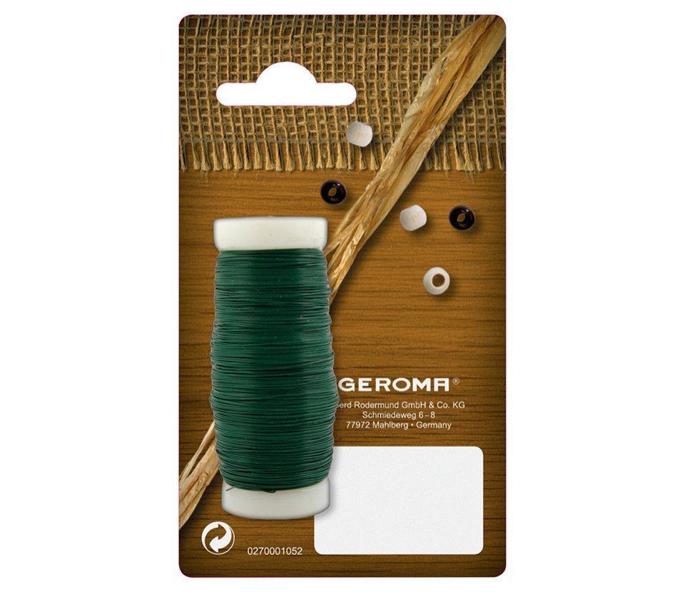 Rodermund Draht Myrtendraht grün auf Spule Ø 30 mm 50 Gramm