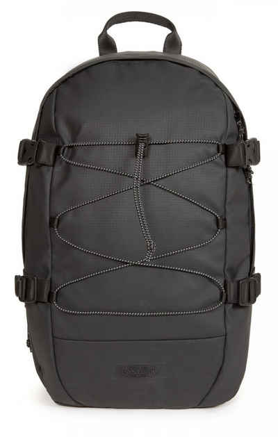 Eastpak Laptoprucksack BORYS, Surfaced Black, Bungee-Seil, enthält recyceltes Material (Global Recycled Standard)