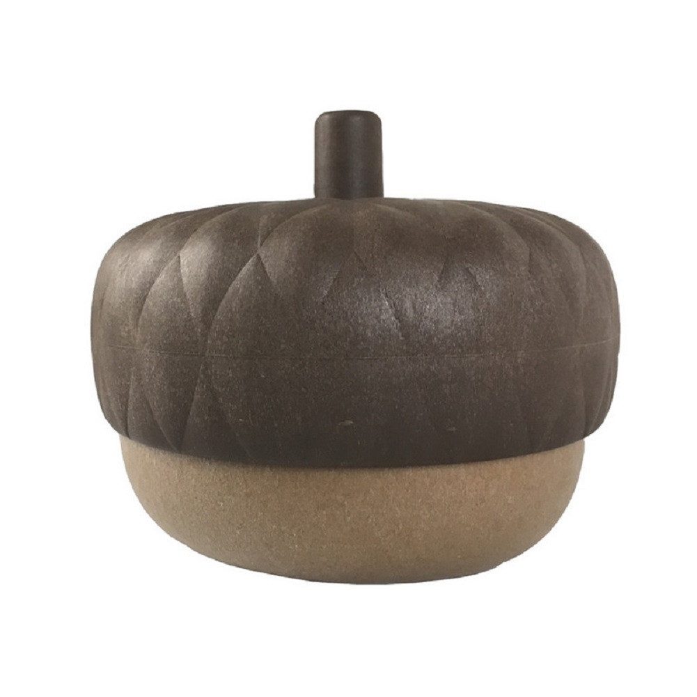 Qualy Design Aufbewahrungsschüssel Acorn Eichel-Form Box Ablage Etagere, Kunststoff, (ca. Ø 17 x 14,5 cm, braun, 1-tlg., mit Deckel), funktionell und dekorativ
