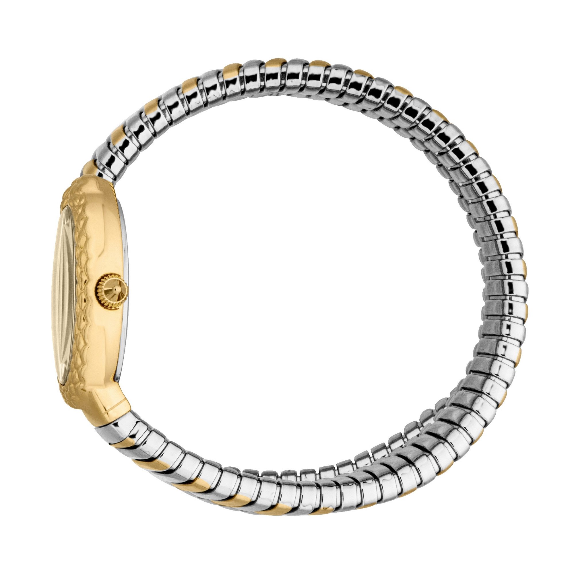 Just Cavalli Time Quarzuhr Signature Snake JC1L391M0045, Armbanduhr, Damenuhr, Edelstahlarmband, analog, Kristallsteine