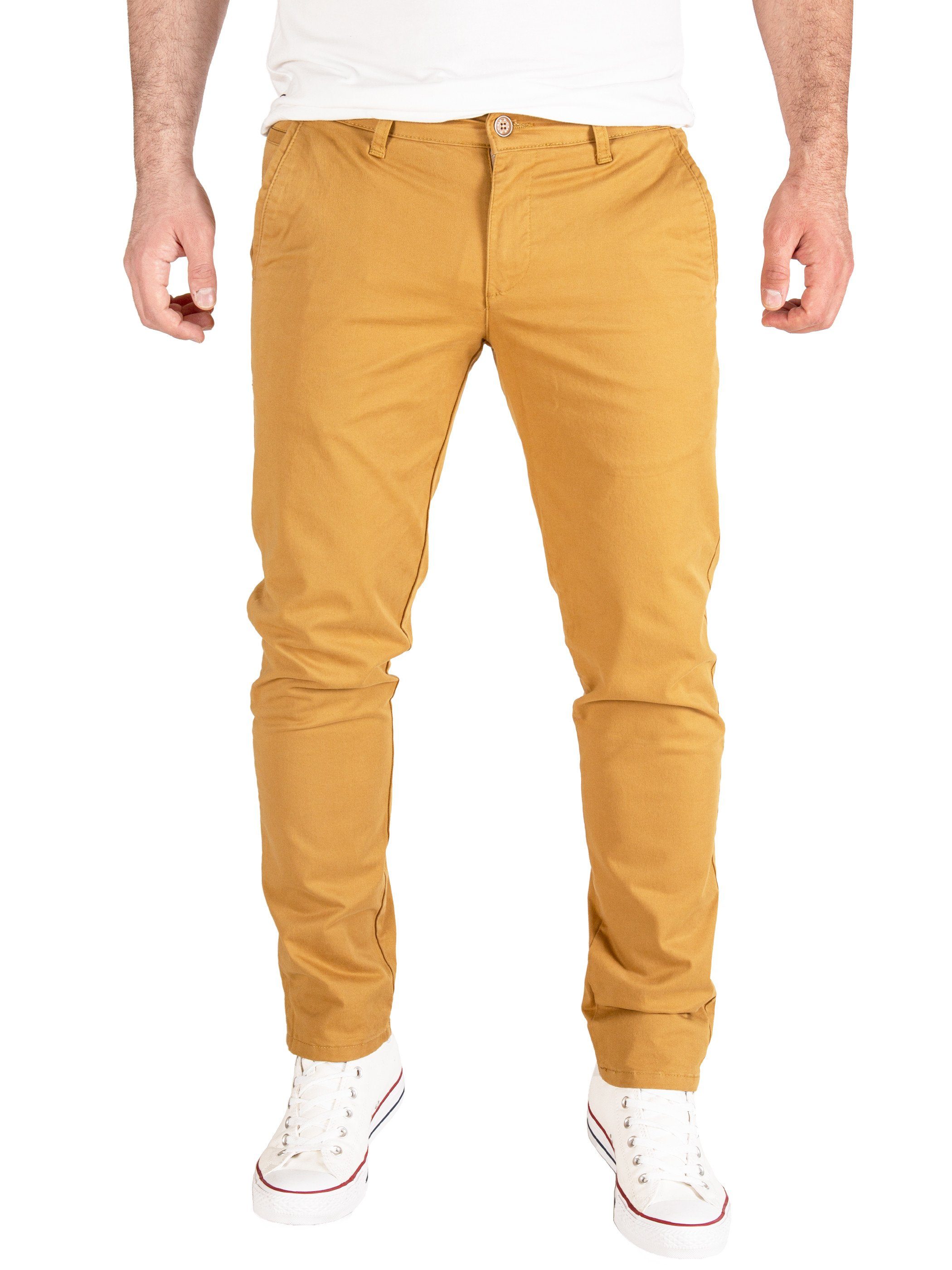 Pittman Chinohose Derrick moderne Baumwolll Chino Jeans mit Reißverschluss Braun (bistre 171036)
