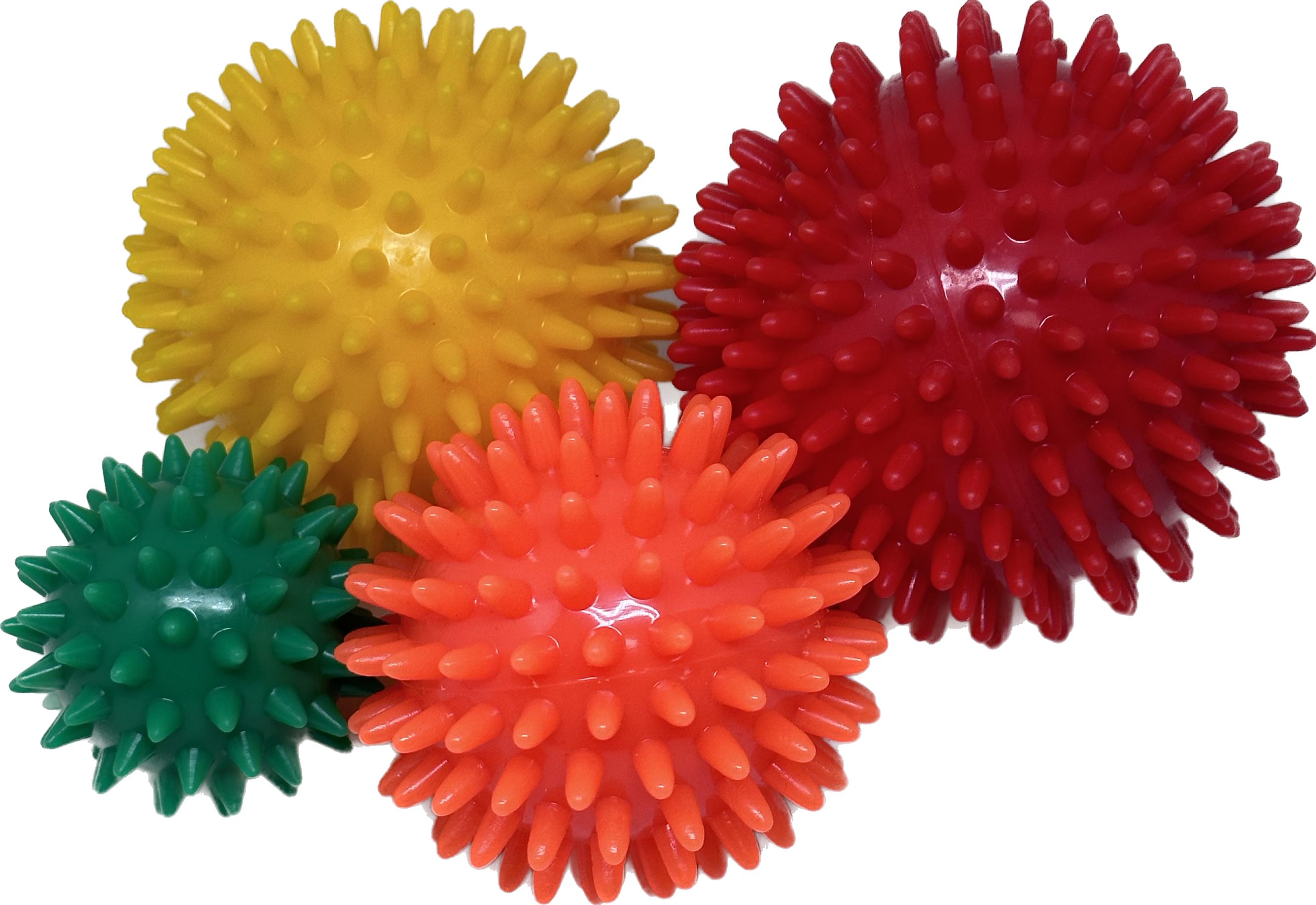 Massageball Rehaforum Igelball-Set 4, Grün, Rot, Gelb, Orange, Körpermassage