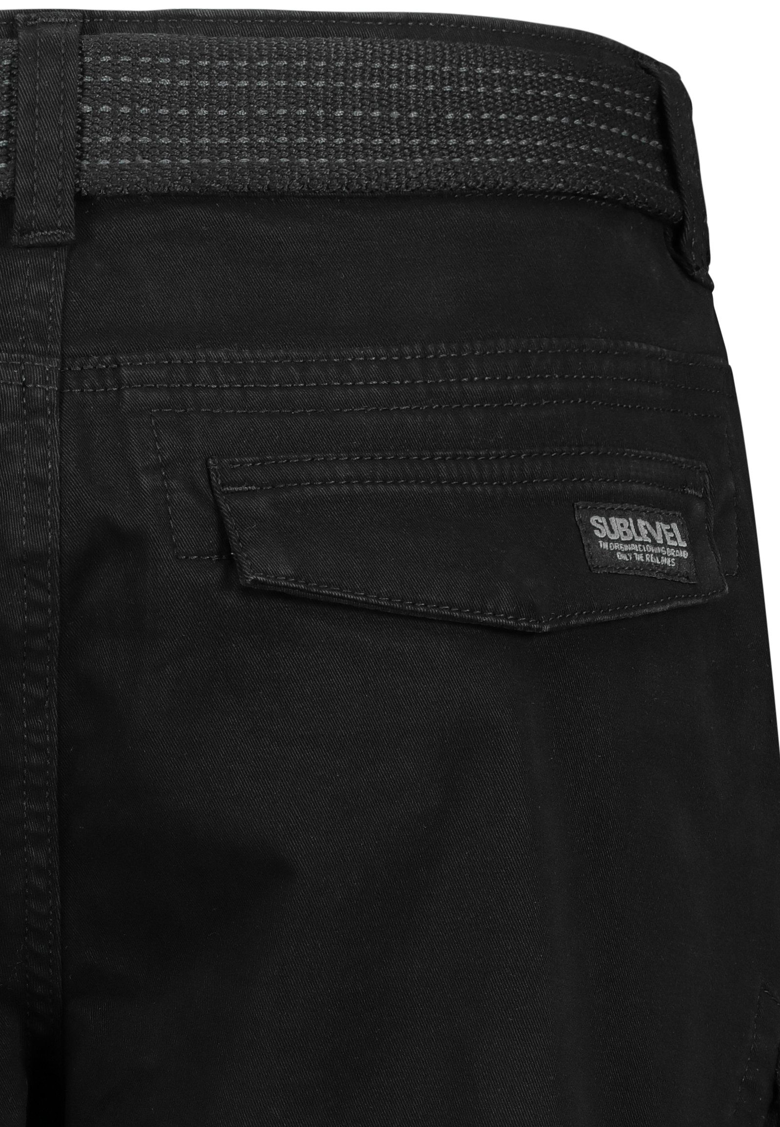 SUBLEVEL Cargoshorts Herren Cargo Shorts kurze Hose Bermuda Knielang Short Sommer + Gürtel