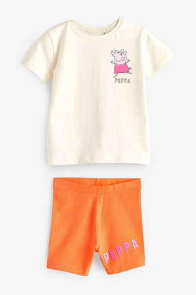 Next T-Shirt & Shorts Peppa Pig Kurzarm-T-Shirt und Radlershorts im Set (2-tlg)