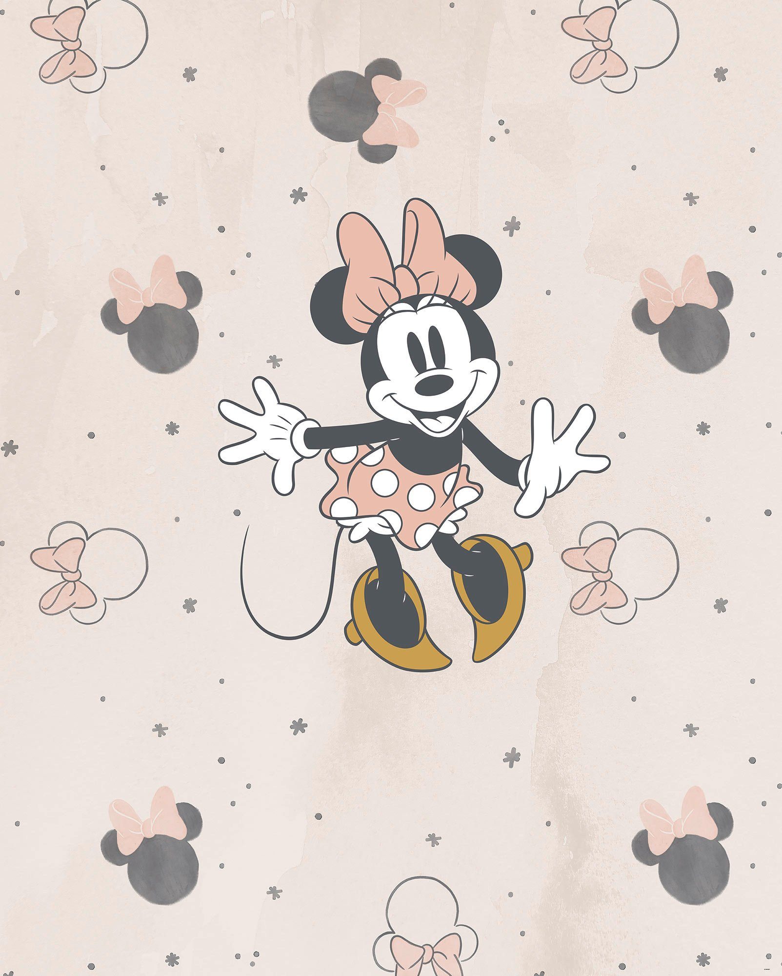 Komar Vliestapete Minnie Party Mouse, (1 St), 200x250 cm (Breite x Höhe)