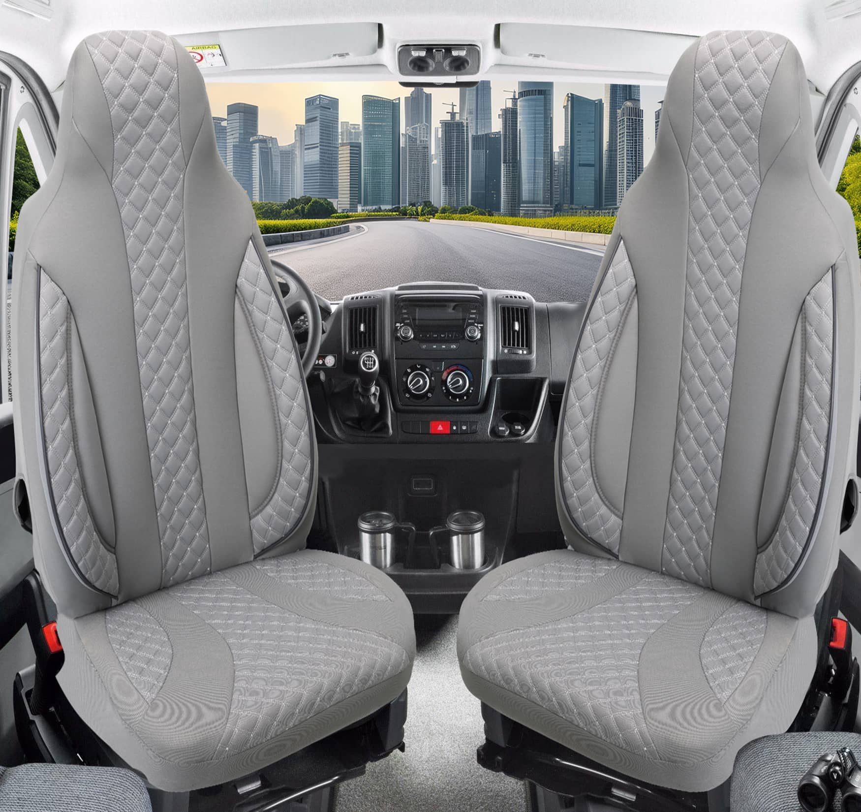 BREMER SITZBEZÜGE Autositzbezug für Kia Sportage 3 SL Bj 2010-15 (PL409), Set, Schonbezüge Sitzbezüge Fahrer und Beifahrer, in Grau