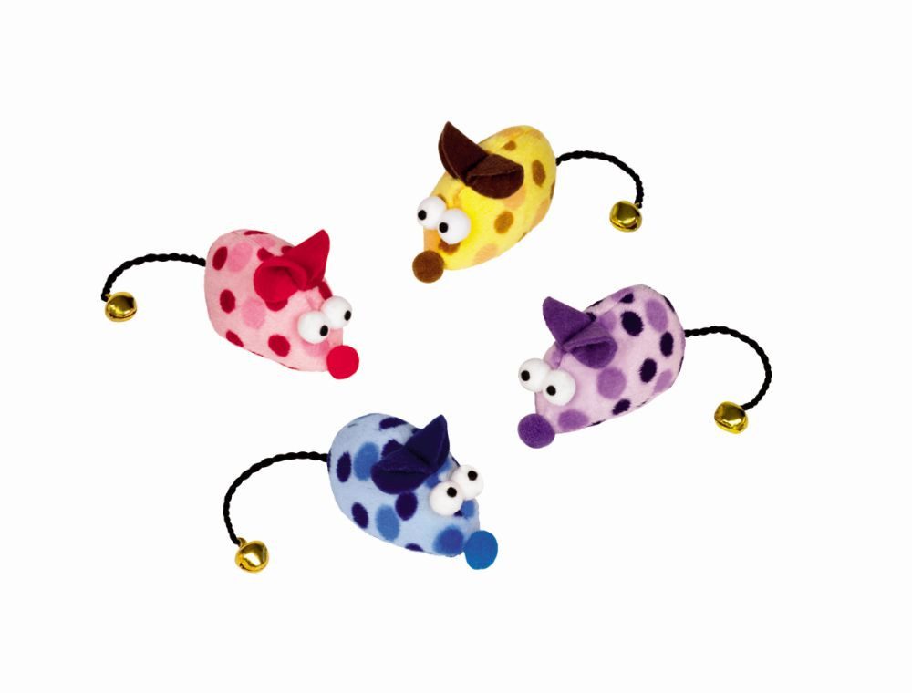 Nobby Tierball Plüsch Maus mit Catnip, 6,5cm, 2St., Plüsch Maus mit Catnip