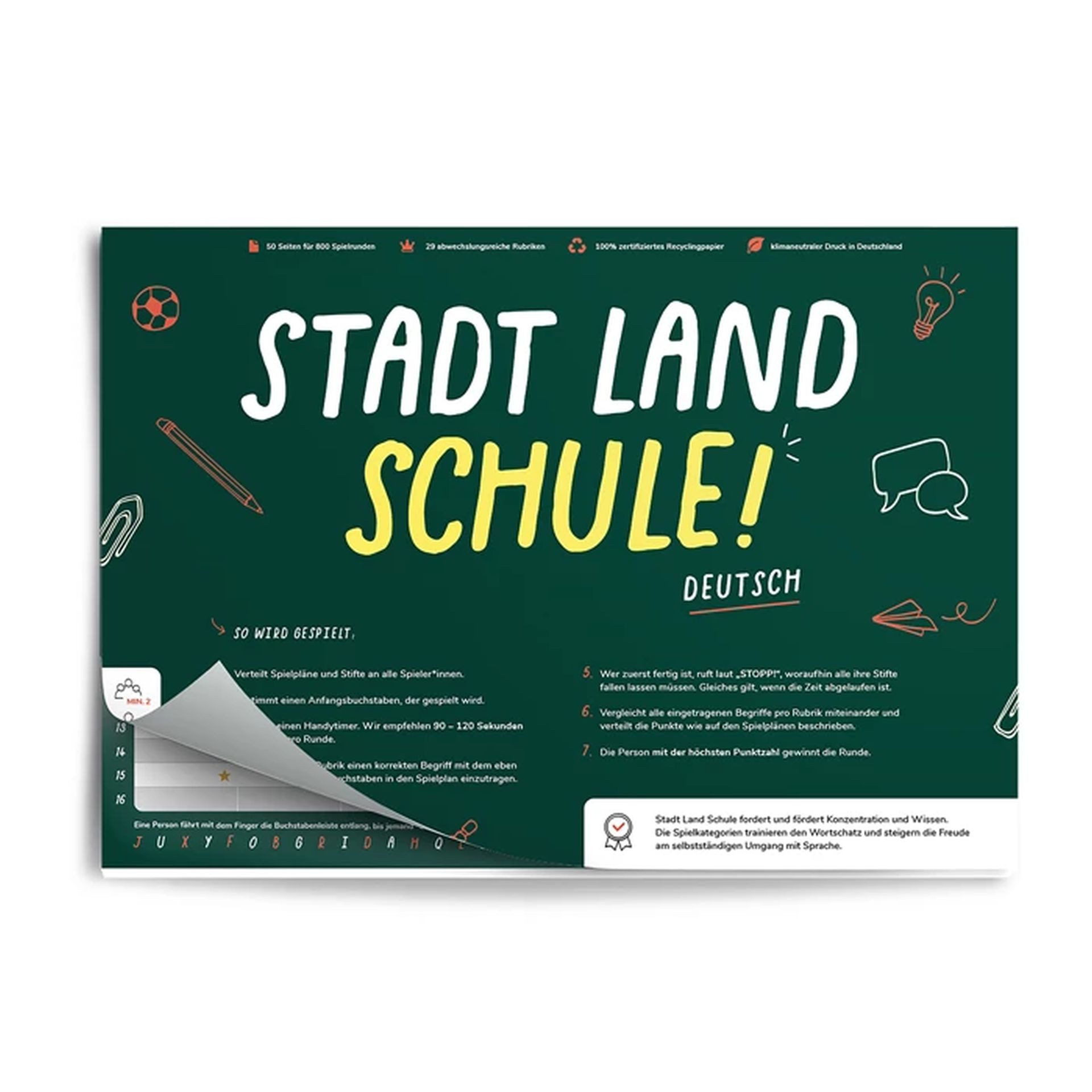 Simon & Jan Spiel Stadt Land Schule - Deutsch (MQ8)