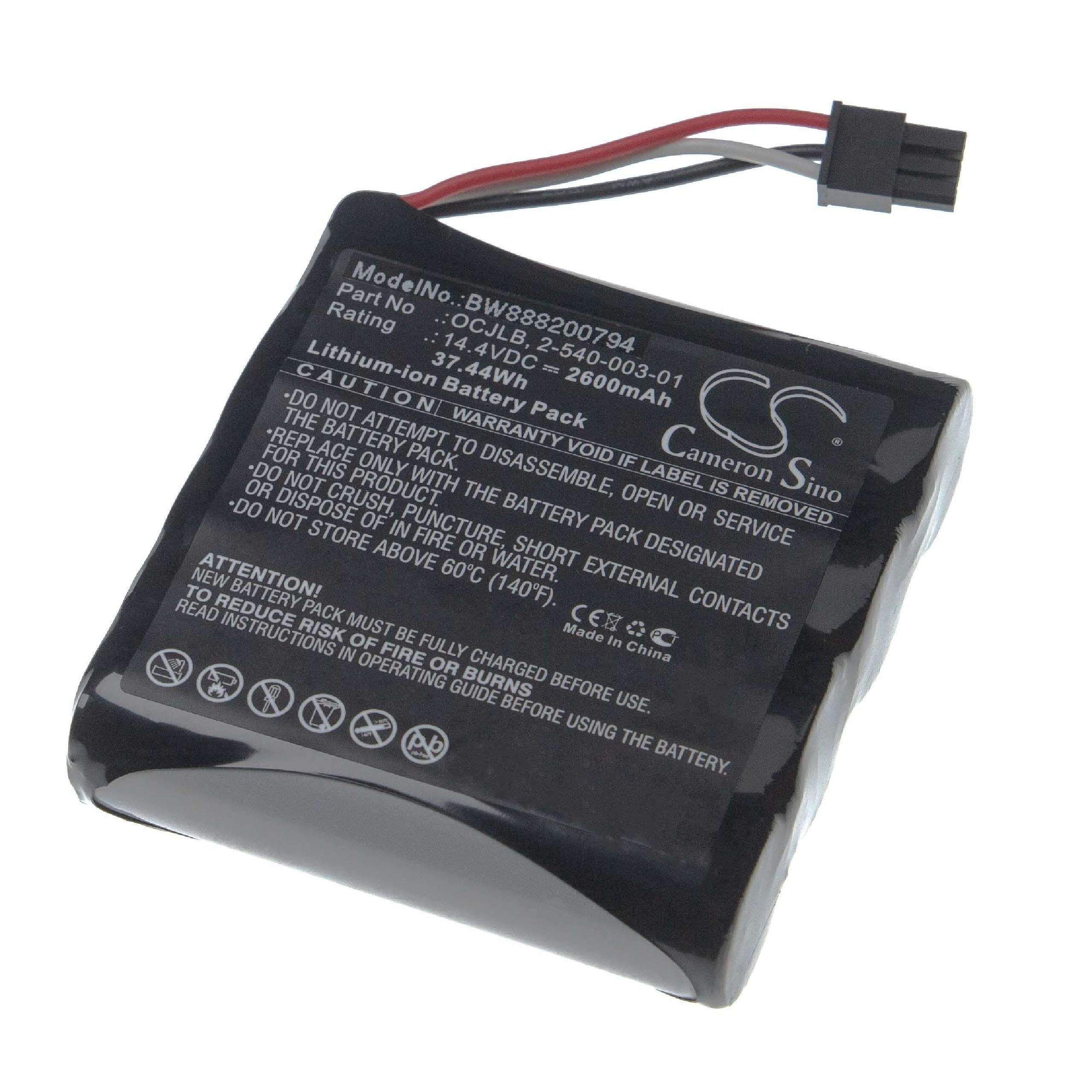 vhbw Ersatz für Soundcast 2-540-003-01, OCJLB für Akku Li-Ion 2600 mAh (14,4 V)