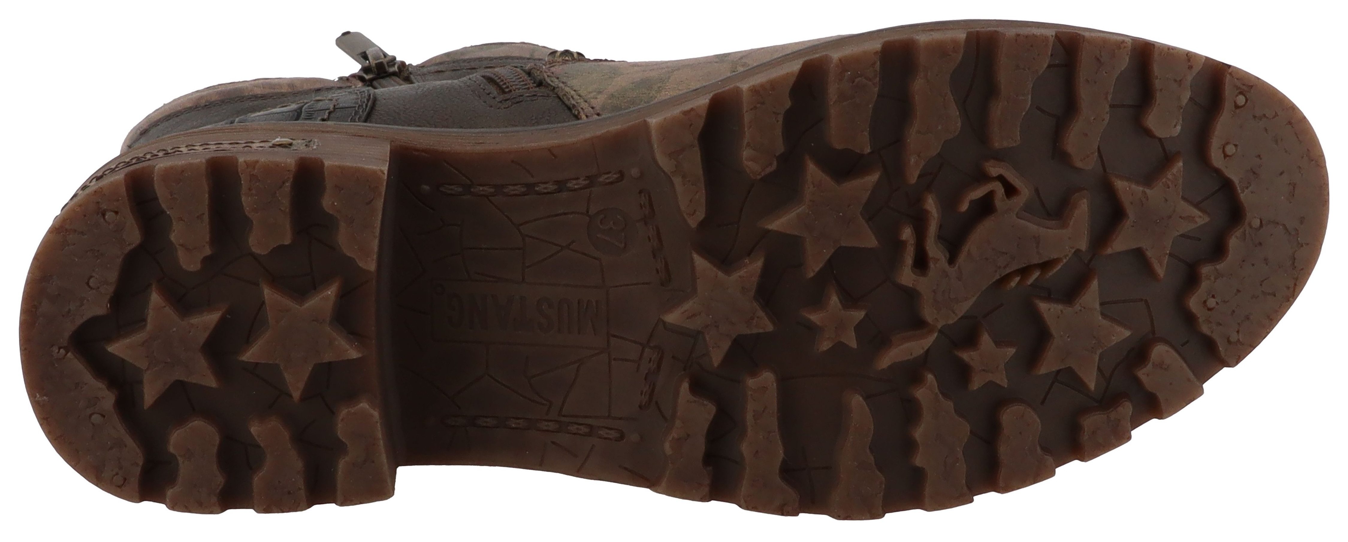 Mustang Shoes Haukea Winterboots Biker Boots mit Blockabsatz