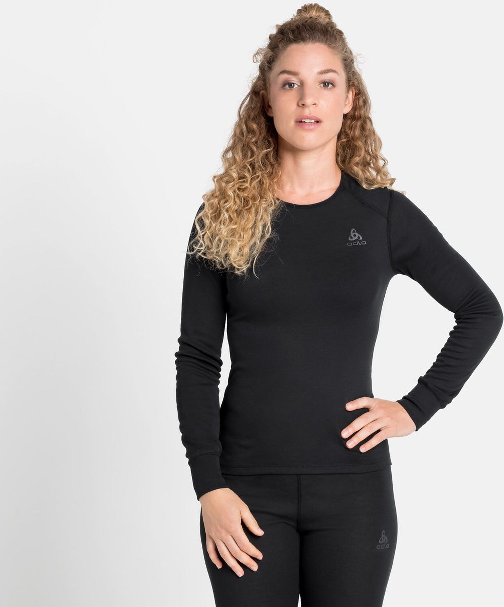 Odlo Funktionsshirt BL TOP crew neck l/s-ACTIVE WARM mit Rundhalsausschnitt, langärmlig, schnell trocknend, atmungsaktiv