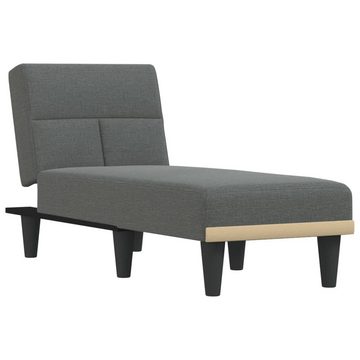 vidaXL Chaiselongue Chaiselongue Dunkelgrau Stoff, 1 Teile