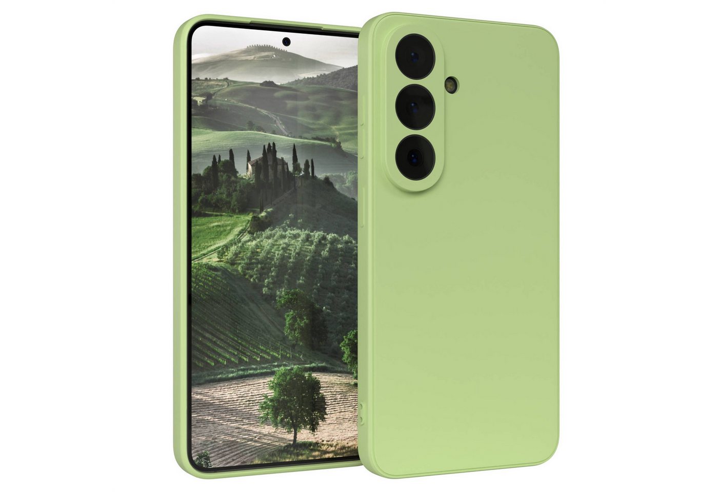 EAZY CASE Handyhülle TPU Hülle für Samsung Galaxy S26 6,3 Zoll, Smart Slimcover Matt Silikon Schutzhülle mit Kameraschutz tpu Grün