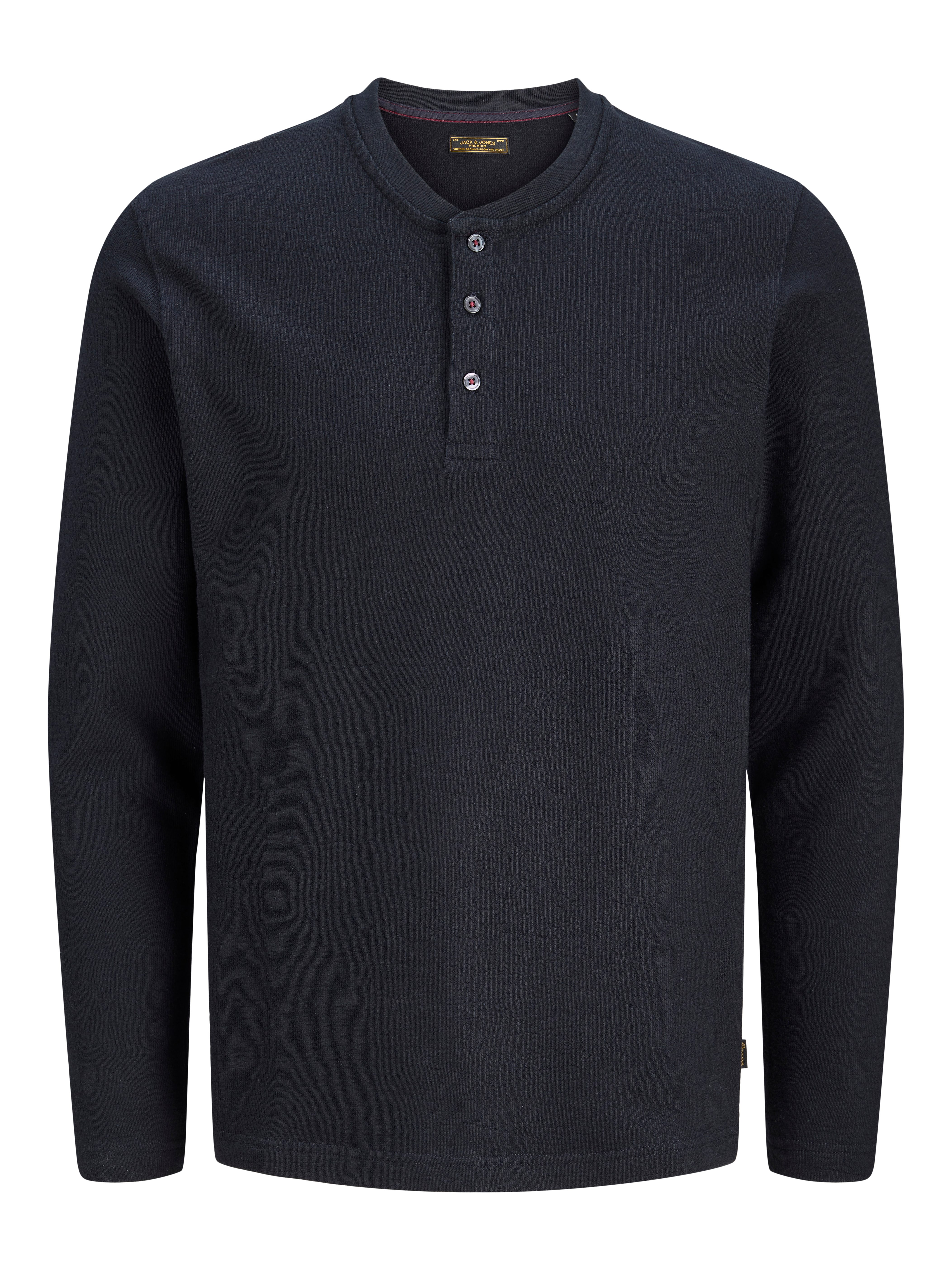 Jack & Jones Langarmshirt JPRBLUASHER LS HENLEY TEE Baumwolle, regular fit