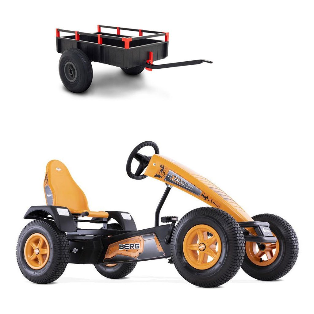 Go-Kart BERG Gokart XXL X-Cross E-Motor Hybrid orange E-BFR mit Anhänger