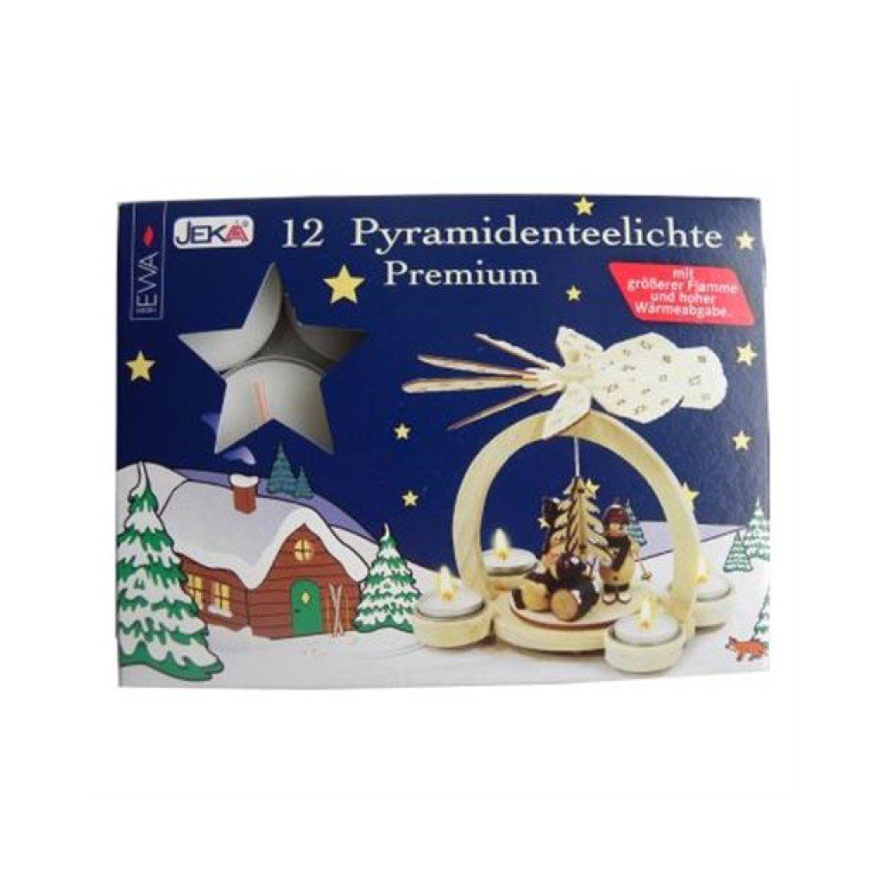 Ebersbacher Kerzenfabrik Teelicht »Premium Pyramiden-Teelichter 12er für  Holzpyramiden«