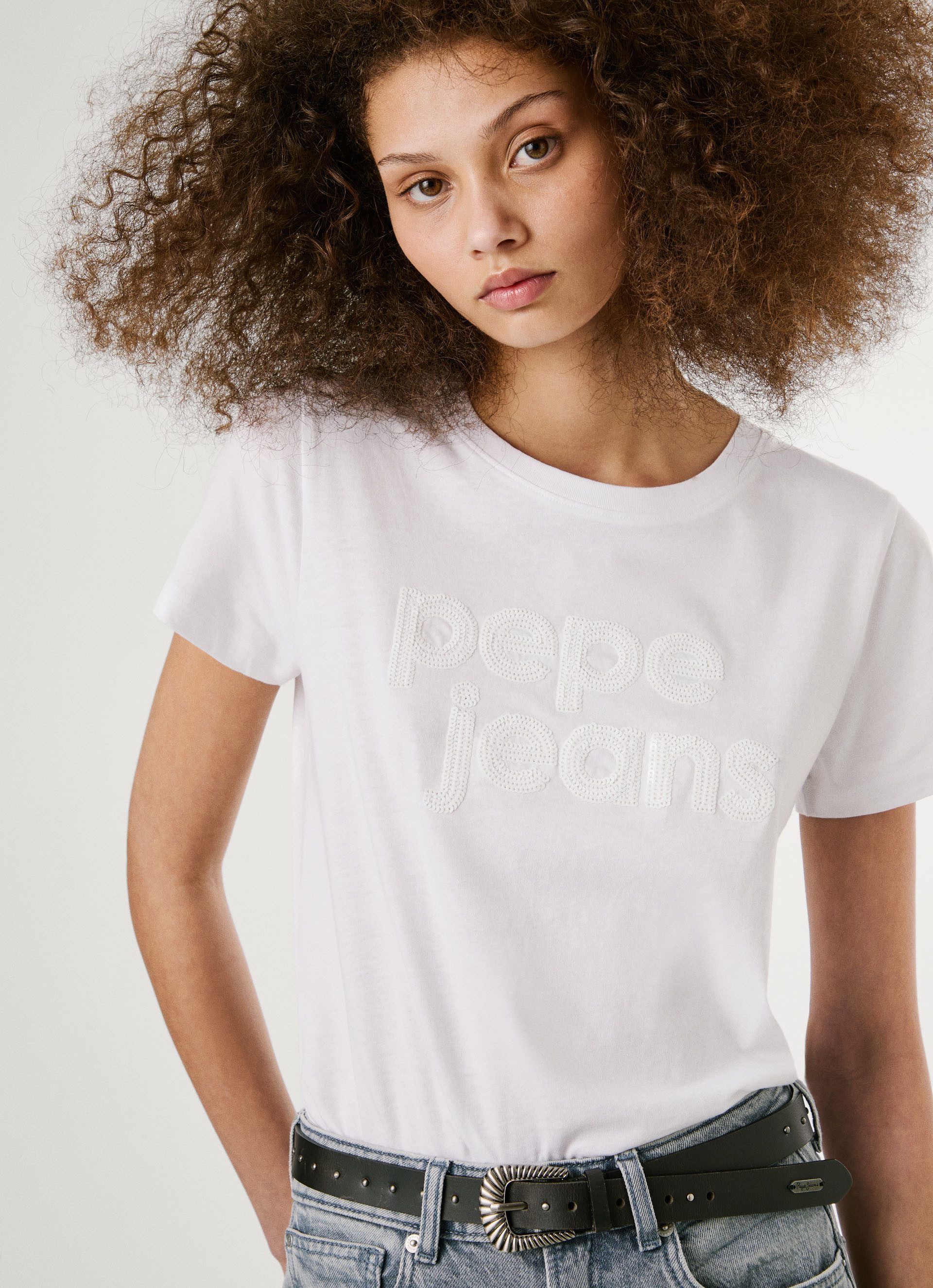 Pepe Jeans T-Shirt ARIA mit Ton-in-Ton günstig online kaufen