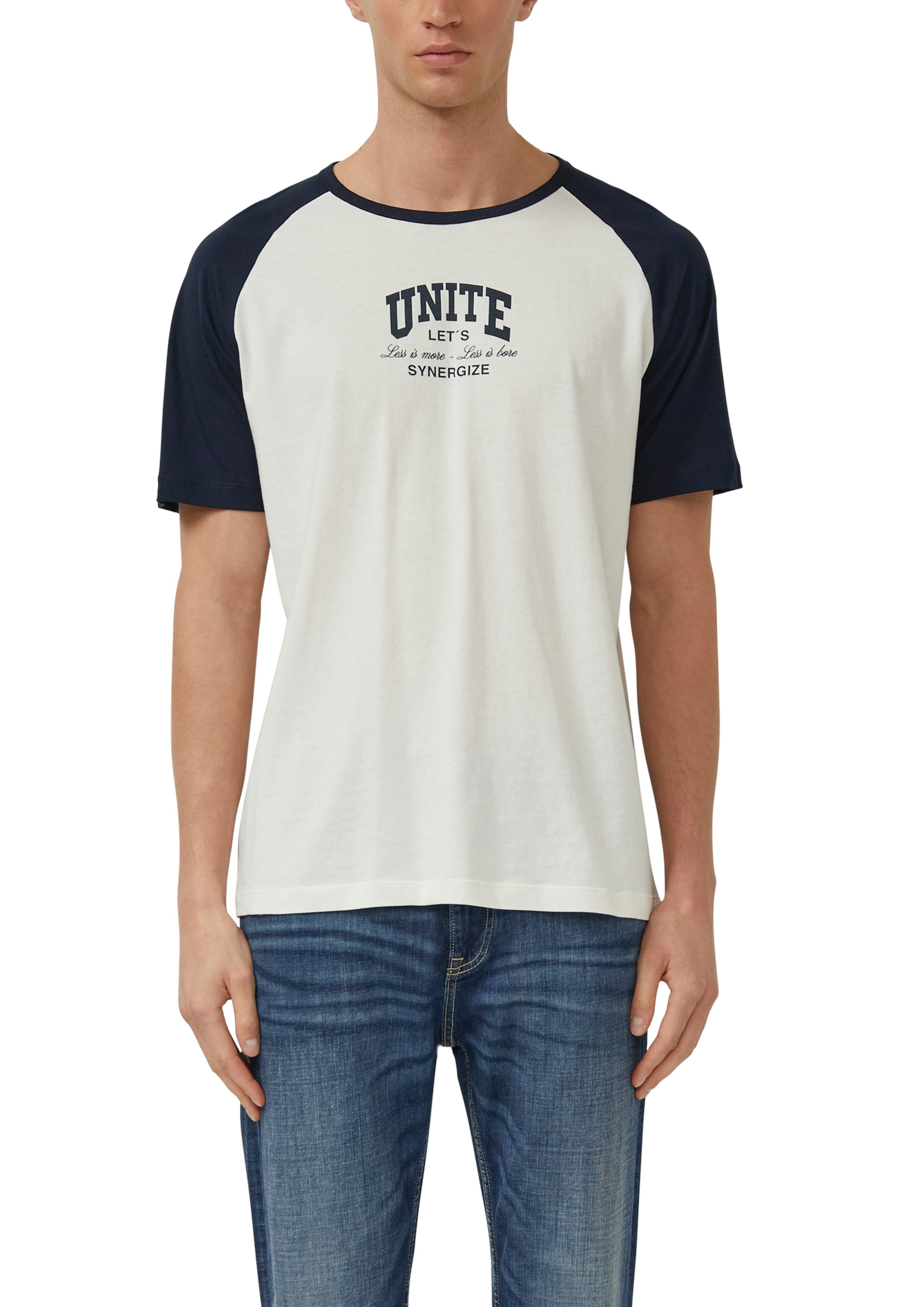 s.Oliver Kurzarmshirt im Collage-Stil und mit Print günstig online kaufen