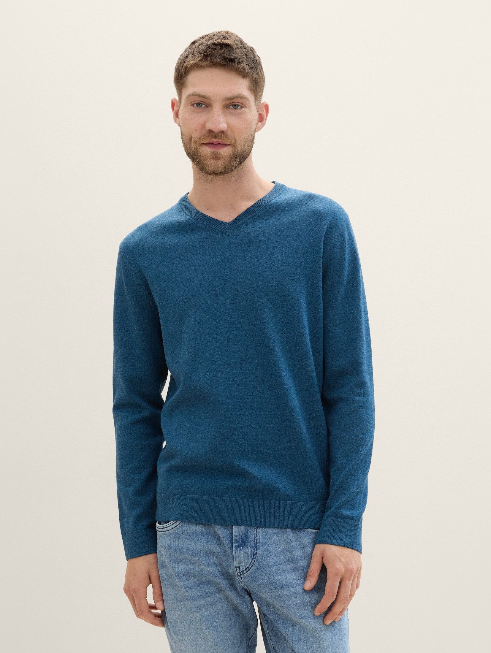 Strickpullover Strickpullover mit V-Ausschnitt