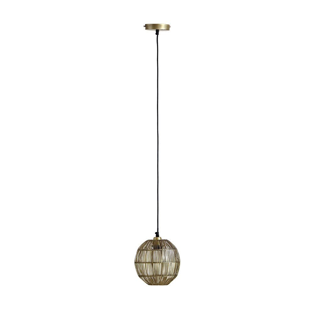GLOBO LIGHTING Pendelleuchte, Leuchtmittel nicht inklusive, Hängelampe Wohnzimmerleuchte Pendelleuchte altmessing Geflecht