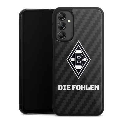 DeinDesign Handyhülle Borussia Mönchengladbach Carbon Gladbach Die Fohlen Carbon, Samsung Galaxy A14 5G Gallery Case Glas Hülle