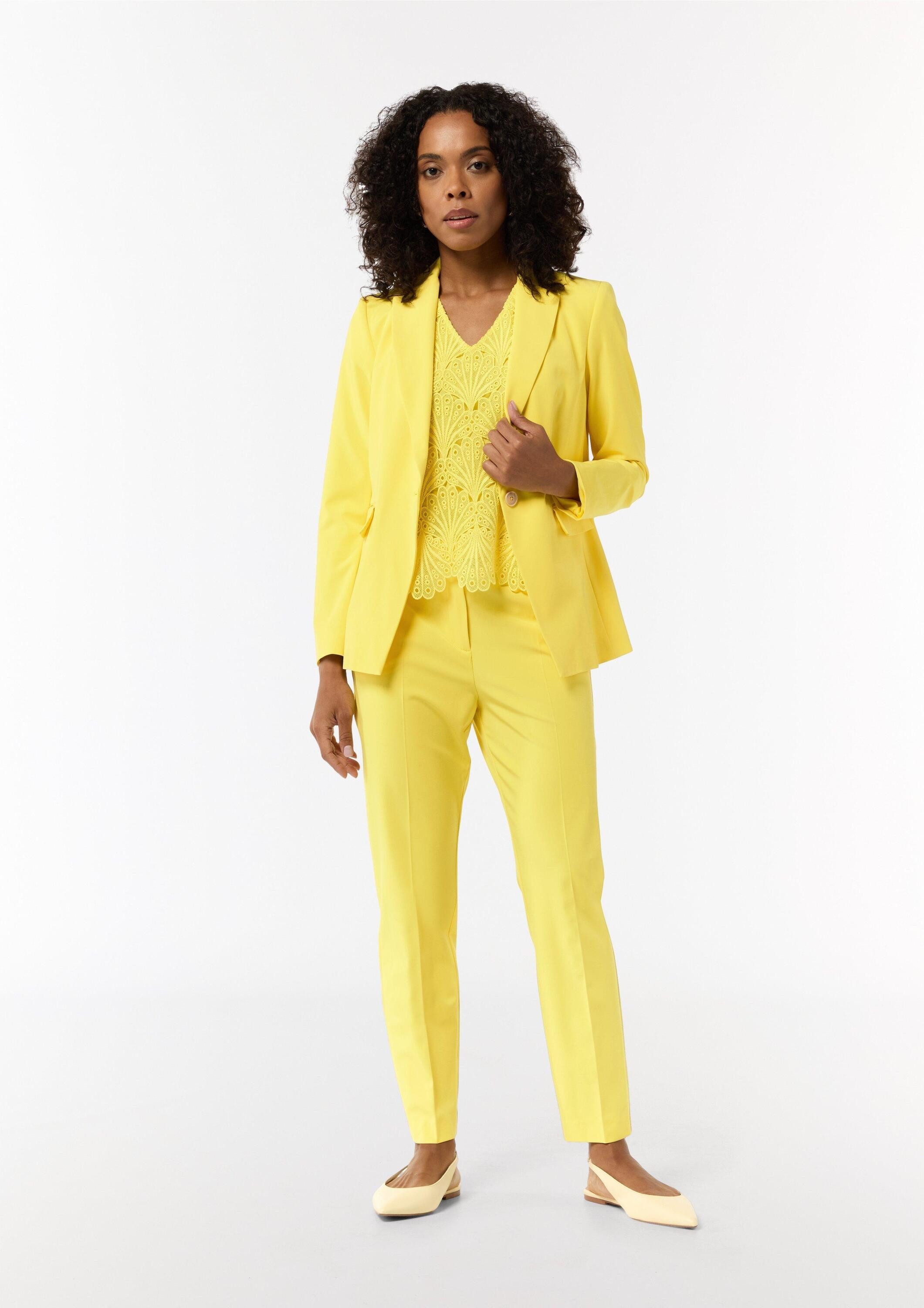 comma Blusentop Bluse Ärmelloses Top aus Spitze
