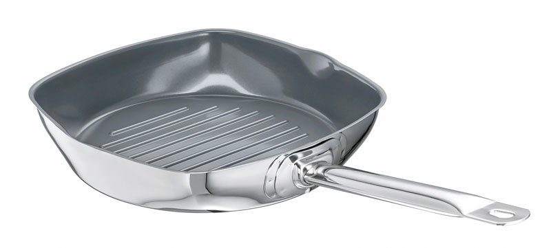 SCHULTE-UFER Grillpfanne (1-tlg), Life®, Induktion Green Edelstahl