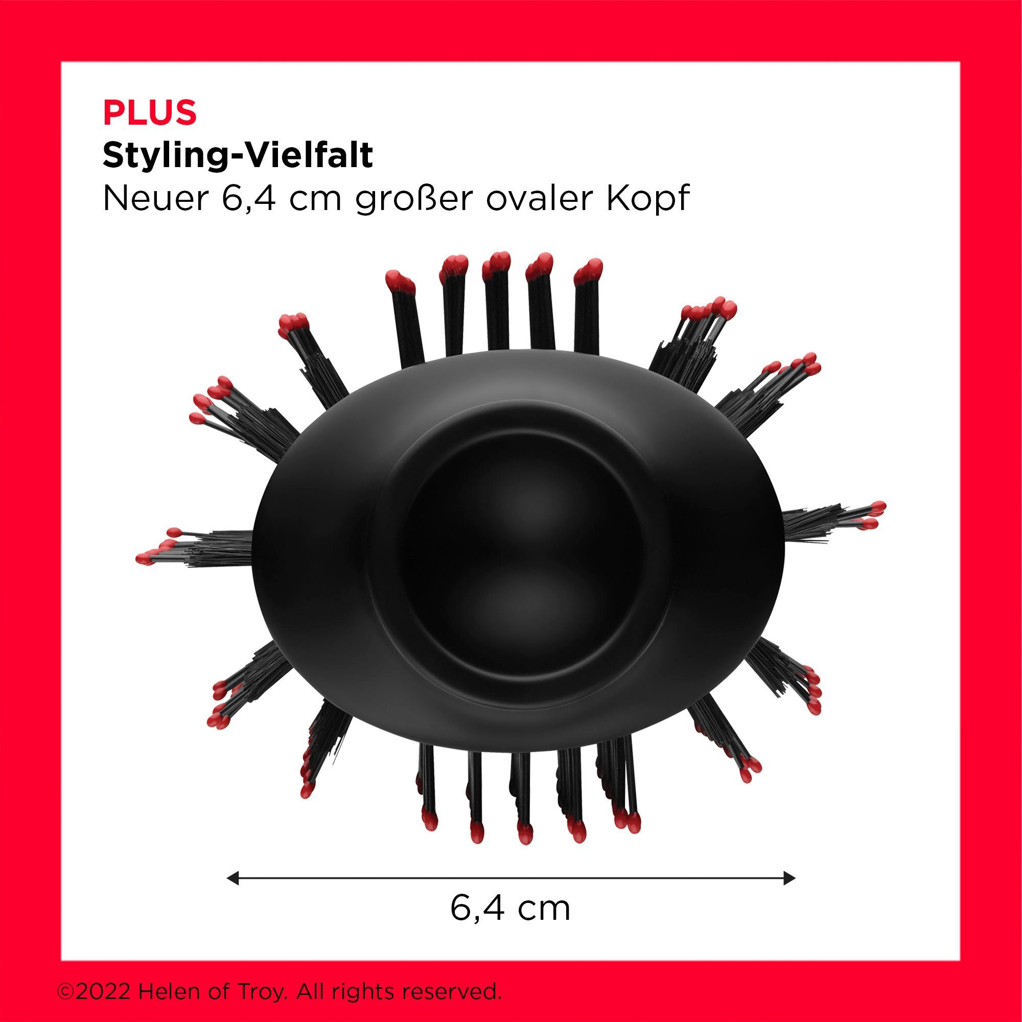 Kopf, Volumiser One-Step Platte Abnehmbarer Plus Titan RVDR5298E, Keramik Warmluftbürste Revlon