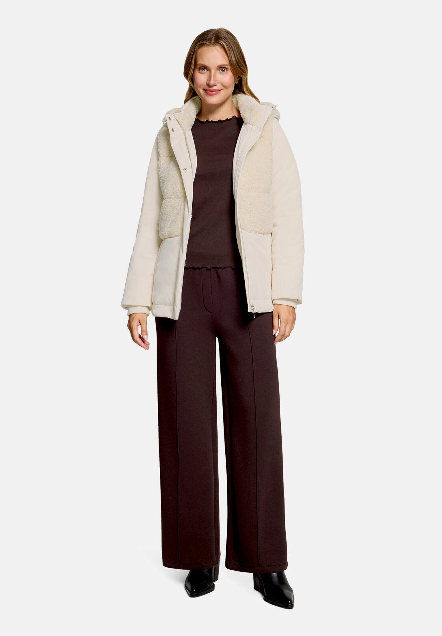 Cartoon Steppjacke Damen mit Plüsch