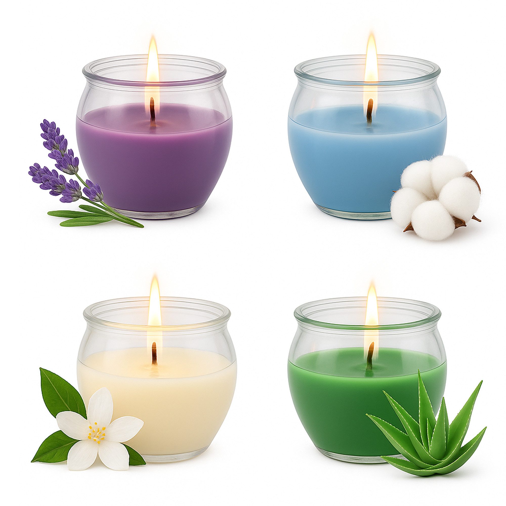 HS Candle Duftkerze Selection Duftmix im Glas (12-tlg), Floral Selection, Duftnote blumig, Ø6x6cm, 18h, für entspannte Momente – Bild 2 von 5