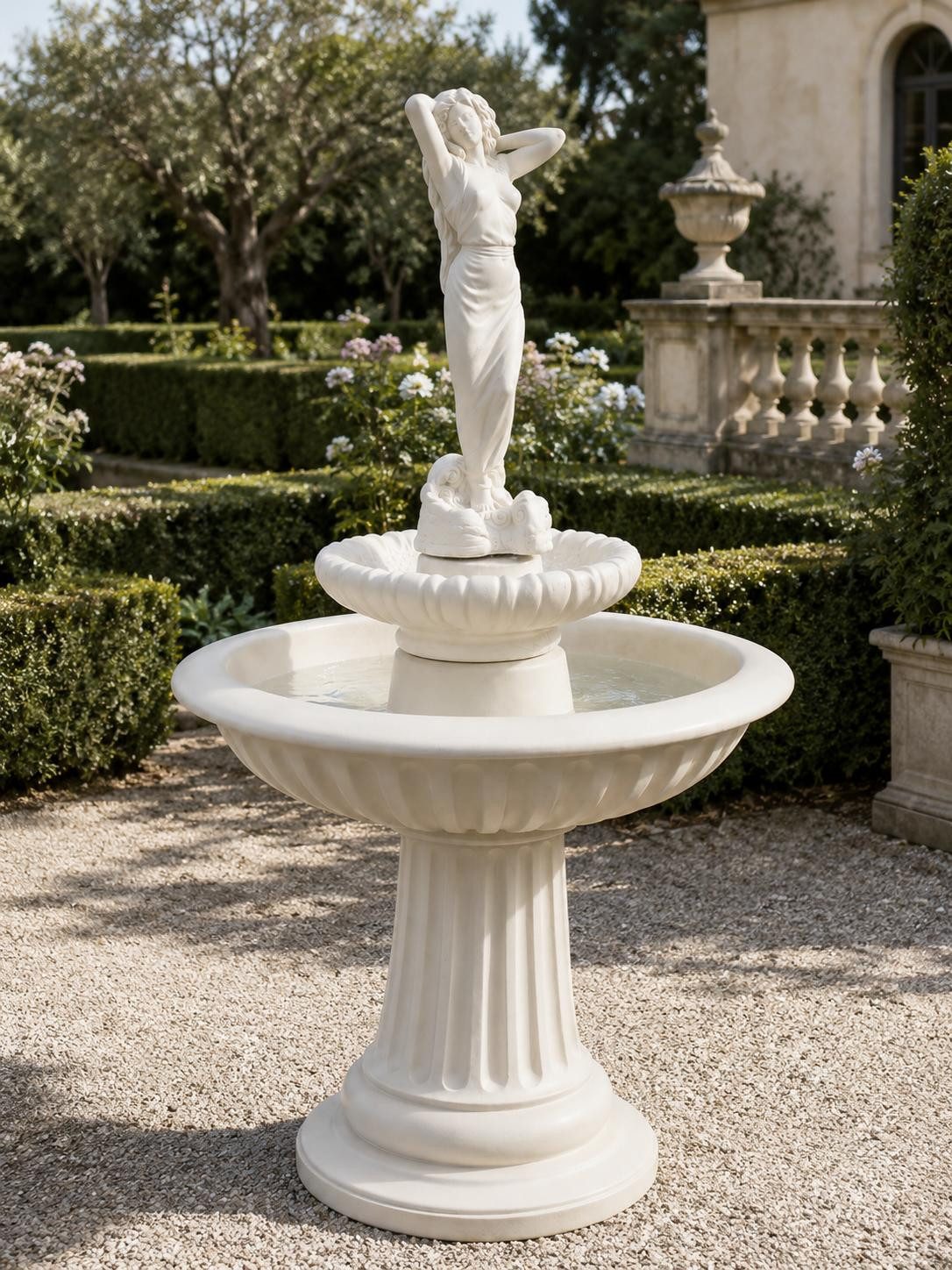 JVmoebel Gartenbrunnen Springbrunnen Garten 172 cm Skulptur Zierbrunnen Teich Fontaine Sofort, (1 tlg)
