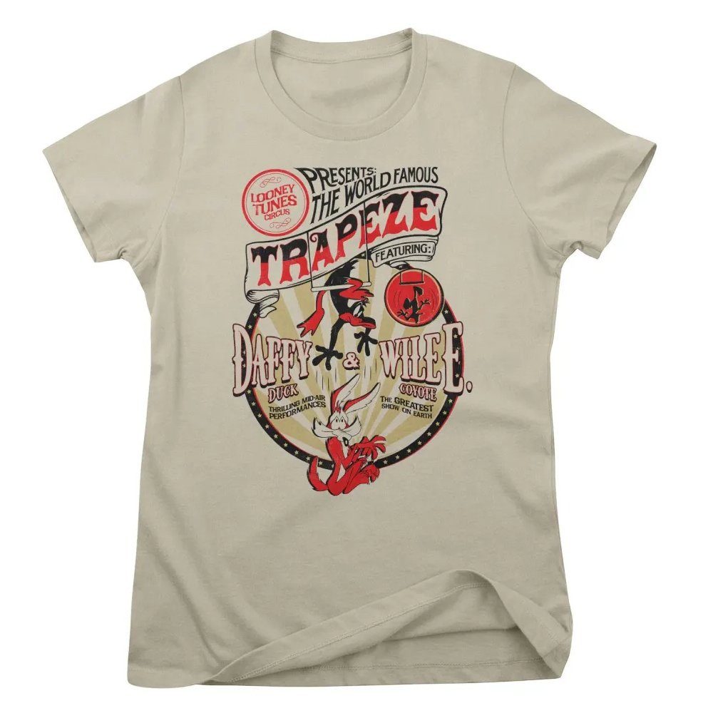 LOONEY TUNES T-Shirt Daffy & Wile E Trapeze Girly Tee
