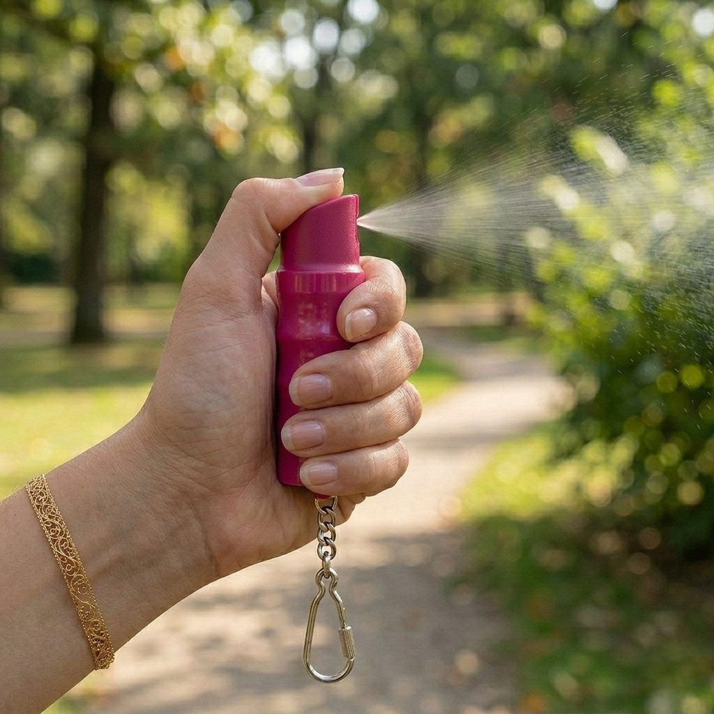 KKS Tierabwehrspray Pfefferspray Schlüsselanhänger 15ml Tierabwehrspray – Made in Germany, Tierabwehr - Sicherheit für unterwegs - Stabiler Schlüsselanhänger, Freiverkäufliches Tierabwehrspray