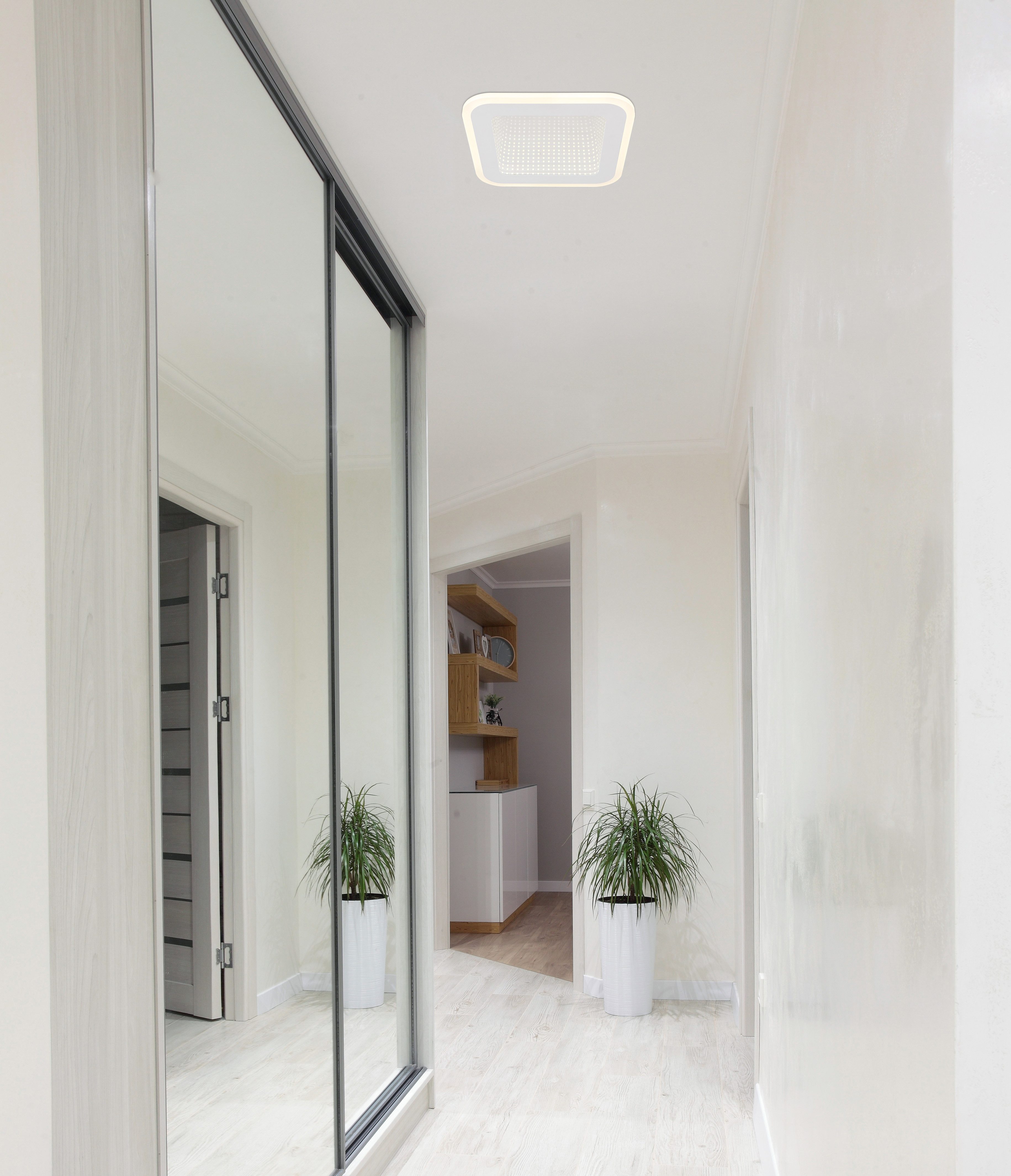 GLOBO LIGHTING LED Deckenleuchte LAMELA, LED fest integriert, Tageslichtweiß, Deckenlampe/Wohnzimmer/Schlafzimmer/modern