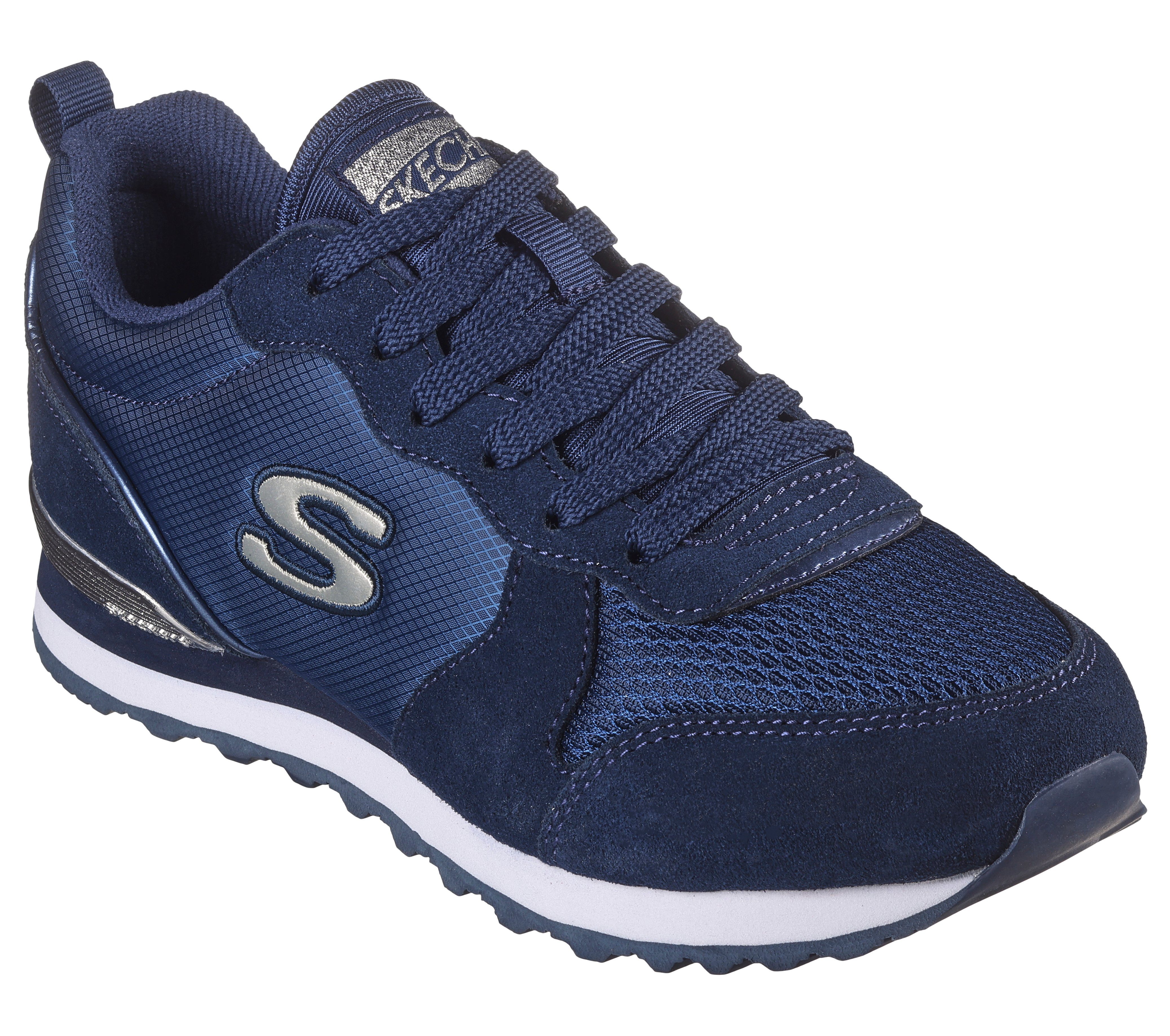 Skechers OG 85 - GOLDN GURL Sneaker Schnürschuh, Original-Retro-Jogginschuh mit Air-Cooled Memory Foam®