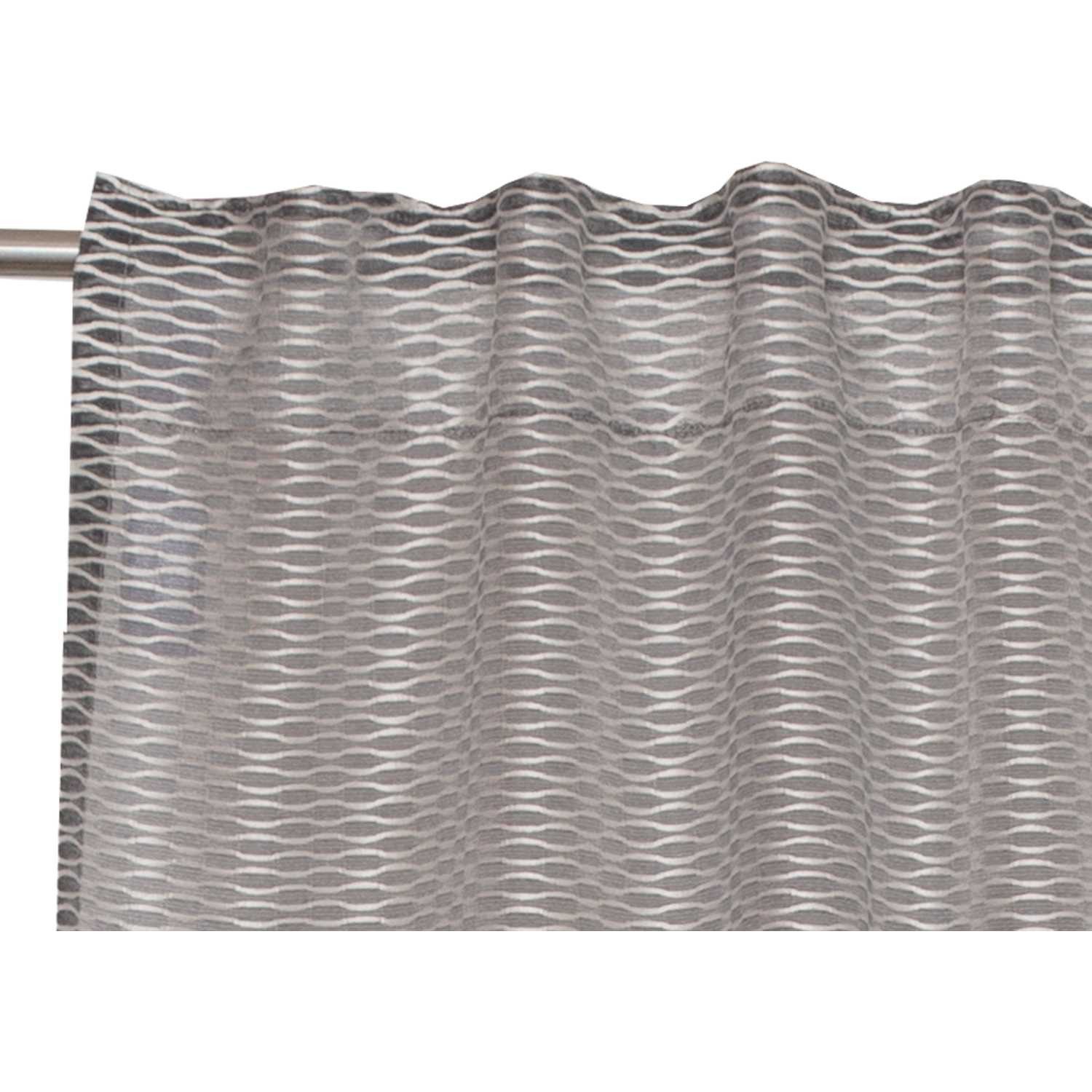 SCHÖNER WOHNEN-Kollektion Gardine SPLASH Transparenter Schlaufenvorhang (1 St), Schlaufe, Polyester, 130 x 250 cm in Grau