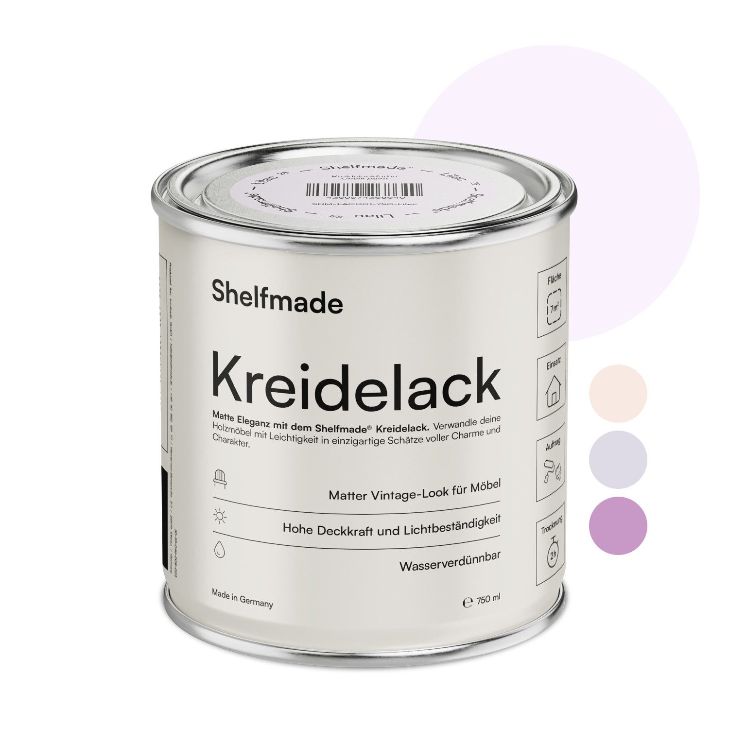 shelfmade Kreidefarbe Kreidefarbe Möbel Shabby Chic Holzlack DIY - Chalk Paint matter Look