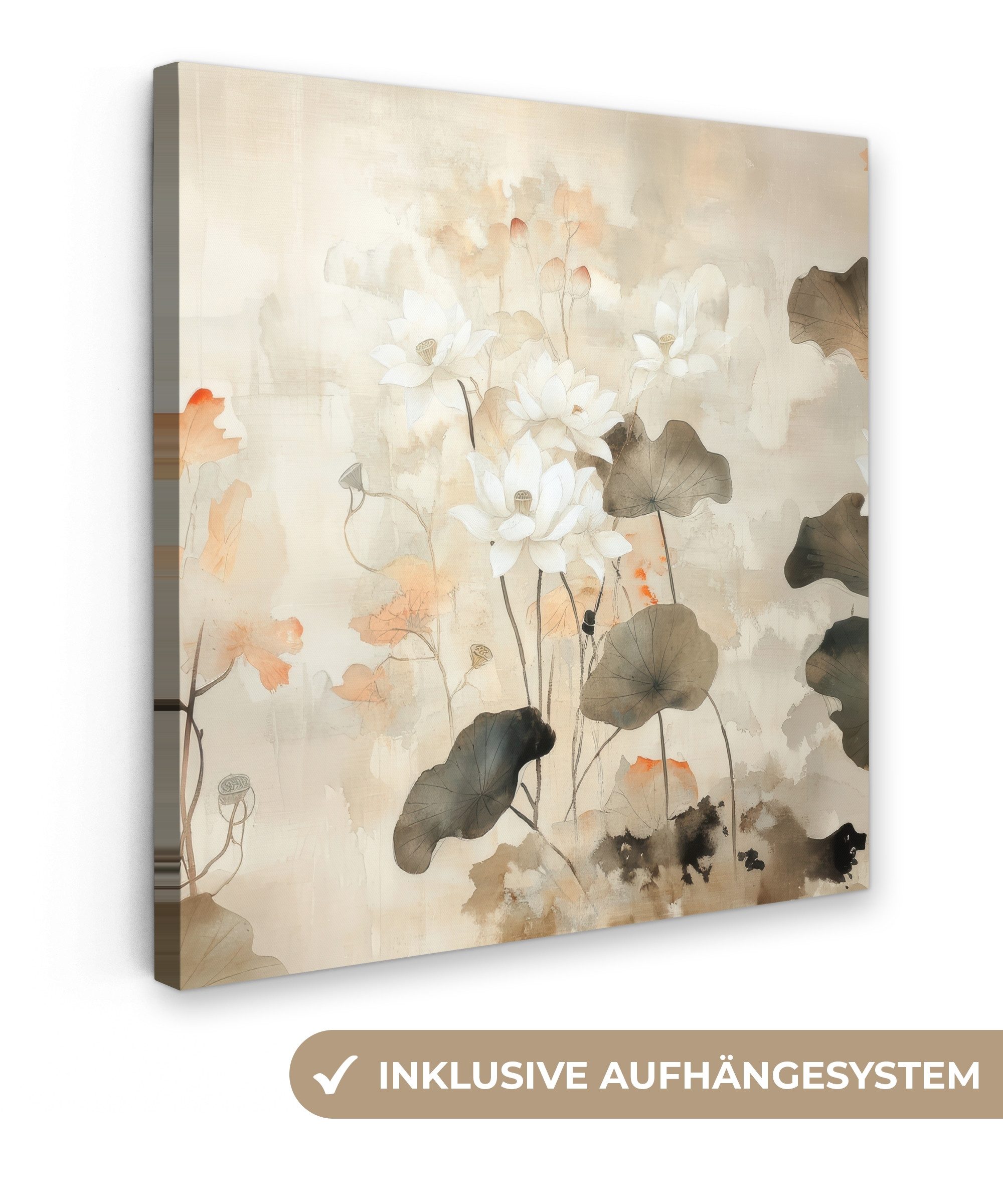 OneMillionCanvasses® Leinwandbild Blumen - Japandi - Wabi sabi, Fotodruck ( günstig online kaufen