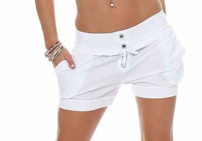 malito more than fashion Hotpants 6086 unifarbene Chino Short kurze Sommerhose mit elastischem Bund